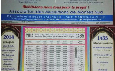 calendrier musulman 1435